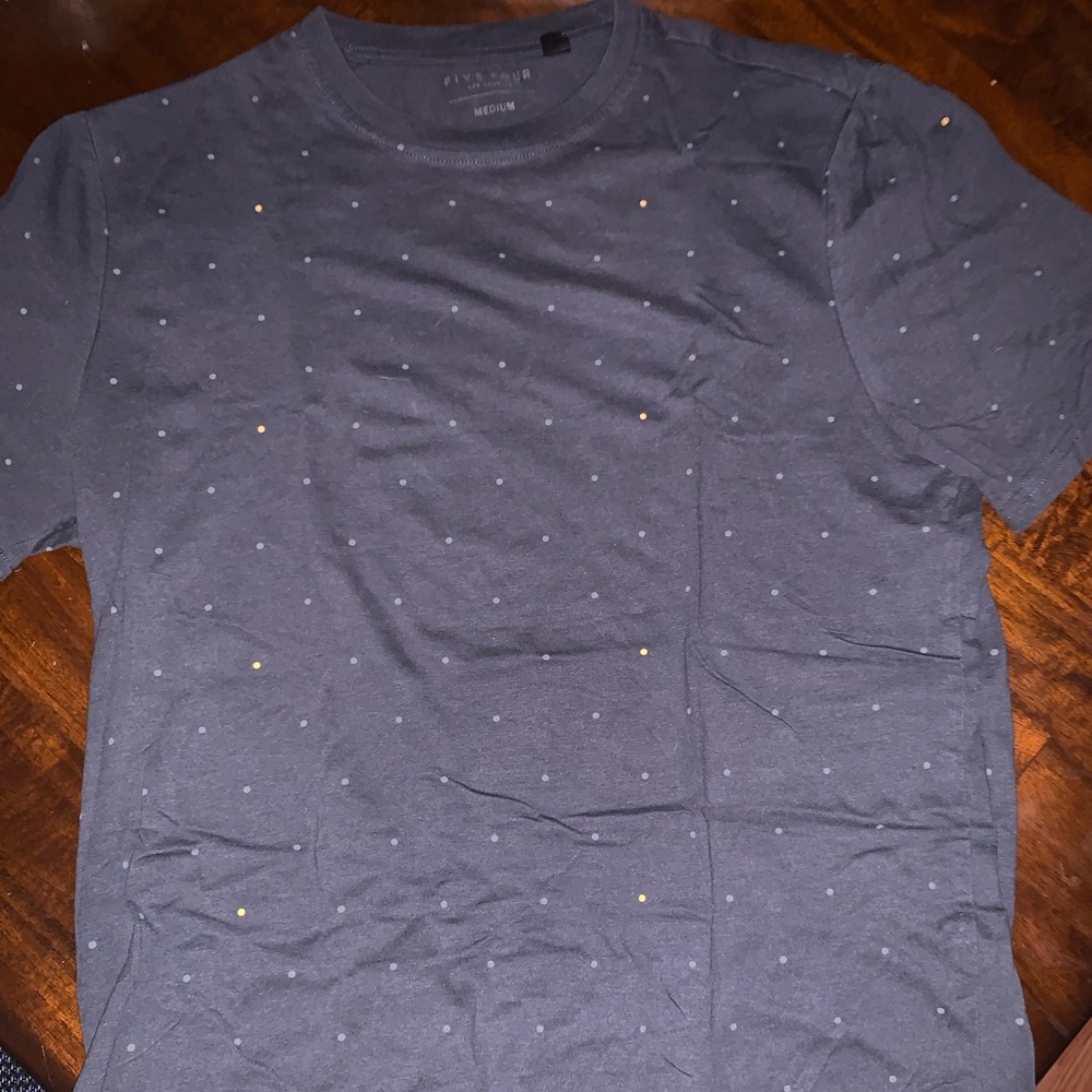 Faded Blue, Polka-dotted Tee